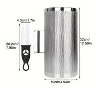 TEMU de Acero Inoxidable con Raspador, Instrumento de Percusión Latina para Acompañamiento y Accesorios de Presentaciones