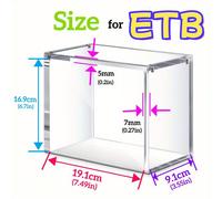 TEMU de acrílico duradero de 5 mm con cierre magnético - Adecuada para tarjetas coleccionables, recuerdos deportivos y coleccionables generales