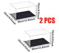 TEMU de Acrílico para Exhibición y Protección de Coleccionables, Vitrina Transparente de Almacenamiento, de Exhibición para Modelos y Figuras, Ideal para Mostrar Coleccionables y Miniaturas