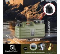 TEMU de Agua de Emergencia Portátil | Antigoteo, Capacidad de 5-25L con Grifo, de Repuesto, Tubo de Extensión y Cepillo de Limpieza, Adecuado para Camping, Exteriores, Uso Doméstico, de PE