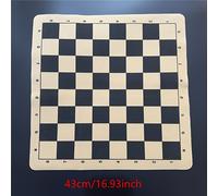 TEMU de ajedrez mide /13.39 pulgadas y 43 cm/16.93 pulgadas, con un diseño plegable para ajedrez o damas, lo que lo convierte en un tablero de juego individual portátil.