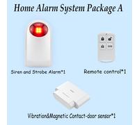 TEMU de Alarma de Inalámbrica con Sensores de Vibración y Puerta, Compatible con Control Remoto, para Monitoreo de de Vidrio de Vehículos y Seguridad de Puertas en el Hogar