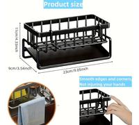 TEMU de almacenamiento de acero al carbono para fregona - Organizador ahorrador de para esponjas, cepillos, toallas - Ideal para cocina, baño y uso al , Accesorios para fregaderos de cocina