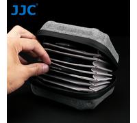 TEMU de almacenamiento de filtros JJC FP-K10 GRAY puede 10 filtros redondos con un diámetro de 95 mm, e un paño de limpieza de microfibra enlatado al vacío.