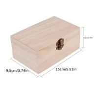 TEMU de Almacenamiento de Madera URTUE con Cierre - Organizador Rectangular Versátil para Recuerdos, Detalles de Boda y Regalos de Navidad - Disponible en 3 Tamaños