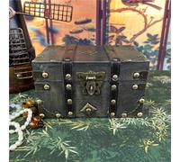 TEMU de almacenamiento de madera vintage para joyas, una pequeña estilo chino para usar sobre , ideal para accesorios de escape room y fotografía, joyeros