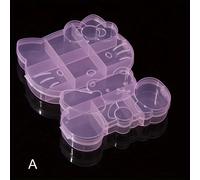 TEMU de almacenamiento de plástico exquisito con diseño de lindo de 10 compartimentos | 2 formas diferentes - Almacenamiento para cuentas, adornos para el cabello, adornos para uñas artísticas