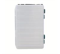 TEMU de almacenamiento de señuelos de pesca de ABS de cara - organizadora de señuelos duros transparente con cierres seguros y asa