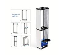 TEMU de Almacenamiento de Videojuegos (36 Discos CD Estuche Blu-Ray) Soporte Universal para DVD Estante Organizador Vertical para Nintendo Switch/Ps5/Playstation 4/ Películas