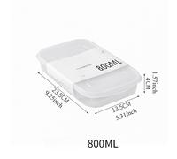 TEMU de almacenamiento para refrigerador para carne , un contenedor semanal para preparar comidas, de compartimento de congelación especializada de grado