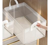 TEMU de almacenamiento transparente impermeable apilable y plegable con estructura de acero, para edredones, ropa de cama, mantas, ropa, almohadas y decoración.