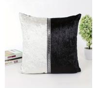 TEMU de almohada de terciopelo de 1 pieza con estampado de flores de hielo y patchwork, de cojín decorativa para sofá de /habitación, de almohada