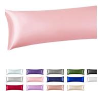 TEMU de Almohada Larga de Satén Tamaño Cuerpo, y Refrescante, Fundas de Satén Y para Cabello y Piel con Cierre de Sobre, Regalo para Mujeres y Hombres