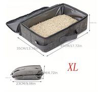 TEMU de arena plegable para gatos de viaje, bolsa portátil para mascotas con recipiente para residuos de gatos para uso en exteriores, bandeja de arena para gatos práctica y guardable.