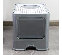 TEMU de arena portátil para gatos: fácil de instalar, plegable, ¡con cajón antisalpicaduras!