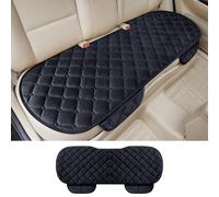 TEMU de Asiento Trasero de Coche Acolchada y Lujosa - Ajuste, Cómoda y Duradera, Poliéster Negro con Correas Ajustables para Uso en Todas - Fácil de Limpiar, Fundas de Asiento Delantero