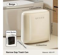 TEMU de Basura con de Presión HEART LEAF - Diseño Ovalado y Ahorrador de , Opciones Multicolor (), Ideal para Baño, Dormitorio - de Plástico Duradero