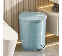 TEMU de Basura Ovalado de Lujo con Diseño de Rayas de Farol, con el Pie, de Plástico, No Requiere Electricidad, Ideal para , Dormitorio, Cocina y Baño - Un Regalo para del Medio Otoño y Navidad