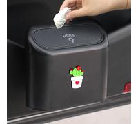 TEMU de Basura para Coche con Pegatina de PVC de Dibujos Animados, Abatible de por Presión, Contenedor de Almacenamiento de Basura , de Basura para Coche, Almacenamiento de