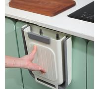 TEMU de Basura Plegable de 6L para Cocina, Bote de Basura Colgante para Gabinetes del Hogar, Contenedor de Basura de Ancha No Deformable, Suministros de Cocina.