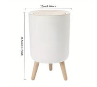 TEMU de Basura Vertical de Gran Capacidad y Diseño Cilíndrico Delgado - Plástico Resistente, Ideal para Dormitorio, Cocina, - Papelera y Ahorradora de