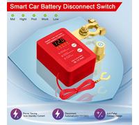 TEMU de batería inteligente con pantalla digital de voltaje, de desconexión remoto 12V, corte antirrobo para coches, vehículos, RVs, ATV y barcos