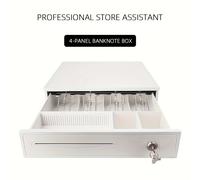 TEMU de Cajeros Blanca de Compartimentos de Acero Galvanizado; Se Puede a una Impresora de Recibos y un Registradora