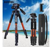 TEMU de cámara de aleación de aluminio de 55 pulgadas | ZOMEI para grabación de video y fotos, cámara , proyector de teléfono móvil, bolsa de viaje láser, altura ajustable, cabezales gimbal