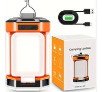 TEMU de camping LED, vida de batería de 25 horas de luz , recargable con 5 de iluminación ajustables desde el 15% el 100% de , adecuada para camping, emergencias, pesca, jardín, senderismo.