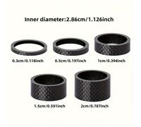 TEMU de Carbono de 28.6mm para Manillar de Bicicleta MTB, Junta Espaciadora de Horquilla Delantera y Vástago de Bicicleta de Montaña y Carretera, Accesorios de Ciclismo