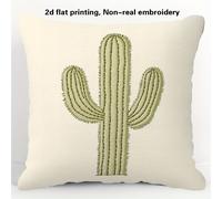 TEMU de Cojín de Boda de Cactus Verde Simple, 1 Pieza, Impresión 2D , 18x18 Pulgadas, Impresión Cara 2D, Sin Relleno, Sin Bordado Real, Ideal para Decoración de Sofá y en de la , 2D