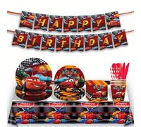 TEMU de con tirador, [Licenciada] Set de decoración para de con temática de Cars de Disney de 111 piezas - Banners y banderas para fiestas - para uso diario y regalos