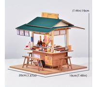 TEMU de construcción de madera para , tienda de de casita de bricolaje de madera, mercado nocturno de la , carrito de puestos de snacks grandes.