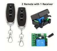 TEMU de control remoto para puertas de garaje - Funciona con 12V RF 433Mhz con un de relé de 10A. el control de luces LED, bombas de agua y otras iluminaciones, sin batería