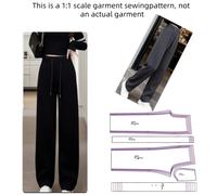 TEMU de costura para pantalones de mujer de pierna y suelta, para varios estilos de tela, de costura DIY a , tallas XXS-XXL (7 tallas en total), no
