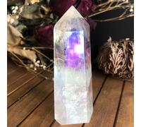 TEMU de cristal de cuarzo con aura de ángel , varita de cuarzo, decoración para el hogar, regalo único de Navidad, Acción de Gracias, festivos, de joyería, abalorios y fabricación de joyas