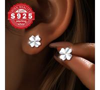 TEMU de de en Plata 925 para Mujeres - Clásicos y Hipoalergénicos | Diseño Sencillo y Versátil | Joyería para Uso Diario