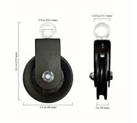 TEMU de de Hierro de Resistencia, 1 Juego con Rodillos Giratorios de 360°, Diámetro de 3.54 Pulgadas - Capacidad de Carga de 440 Libras,