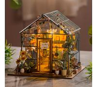 TEMU de de madera a de una , un mini juego de casa con muebles y artículos de decoración para el hogar, un regalo para y de San Valentín (no pegamento/baterías).