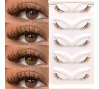 TEMU de de media marrones con cinta transparente en un estilo delgado de , que van desde 3 mm en curva D. pestañas suaves de pelo sintético de visón son perfectas para cosplay, fiestas y discotecas.