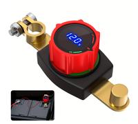 TEMU de desconexión de batería con pantalla digital, adecuado para baterías de automóviles, camiones, vehículos recreativos, servicio pesado, 12V/250A, terminal