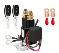 TEMU de desconexión de batería de control remoto, 500A de corriente, 12V, con dos conmutadores de relé de 12V controlados de forma , para RV, coche, motocicleta, barco, aislamiento de batería