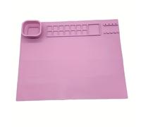 TEMU de dibujo de silicona multiusos con soporte de lavable, bloque de pintura a base de aceite/acuarela antideslizante para /artistas/viajes, tablero de dibujo /rosa/azul