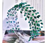 TEMU de disfraz para damas de festival del Medio con diamantes de sintéticos verdes, accesorio de pelo de boda a , adorno de pelo de moda, para regalos y adiciones de de mujeres HP799