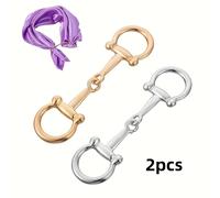 TEMU de dos piezas para bocado de caballo, bufanda cuadrada pequeña versátil, adecuada para usar como hebilla de bufanda de