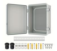 TEMU de Empalme de Plástico ABS para Exteriores, de Control Eléctrico con Abatible, Placa de Montaje y Soportes de Pared para Proyectos de Energía 400x300x180mm