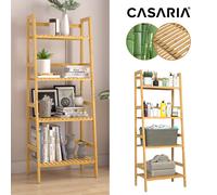 TEMU de estanterías Casaria, de estanterías para baño, Bambú, 4 Niveles, 123X48X32Cm, de estanterías para hogar, de estanterías para sótano, de estanterías de madera, Sótano, Cocina, Baño