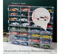TEMU de Exhibición para Modelos de Coches Matchbox a 1/64, 4 piezas, Capacidad para 32 Coches de Juguete, de Almacenamiento a Prueba de Polvo, Transparente