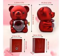 TEMU de Flores de Jabón de Oso Rosa, de Regalo para , Novia o . Ideal para San Valentín, Día de la , , Aniversario y Navidad. **Nota:** no collares ni joyas