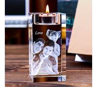 TEMU de Fotos 3D Personalizado con Portavelas - Grabado de /Foto/Texto/Mensaje - Regalo DIY para , - de Mesa para Decoración del Hogar (Material de Vidrio) - de Recuerdo